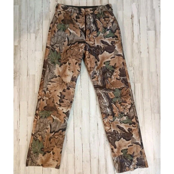 Vintage Cabela's Whitetail Size M Fleece Insulated Pants Camo USA Made Unhemmed - Picture 1 of 11